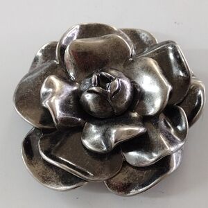 Silver Flower Belt Buckle